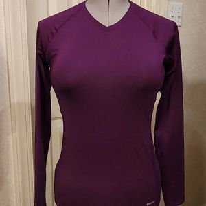 Reebok Play Dry V-neck Long Sleeve Shirt Size Medium